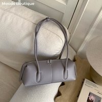 MOODS Retro Underarm Shoulder Bags For Women PU Leather Pure Color Commute Satchel Bag 2025 Winter New Luxury Designer Handbags