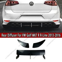 For VW Golf MK7 Golf 7 R-Line R 2013-2016 Rear Bumper Lip Diffuser 4 Fins Rear Lip Rear Spoiler Splitter Diffuser Tuning