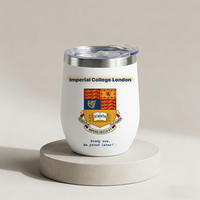 I-Imperial College London Vacuum Flasks 12oz Eggshell Cup with Lid Portable Coffee Cups Travel Household Office Drinking Mug