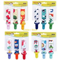 Y4QA 3x Pacifier Clip Holder Teething for Baby Girls Shower Gift for Boy and Girl Rope for Christmas Birthday
