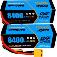 DXF 4S Lipo Batterie 14,8 V 120C 8400 mAh XT90 EC5 Stecker Hardcase Für 1/8 Buggy Truggy Offroad Auto Lkw Flugzeug UAV RACING