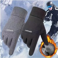 AliExpress NONE 2025 High Quality Winter Men's and Women's Warm Gloves Plush Outdoor Sports Windproof and Cold proof Bicycle Gloves