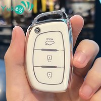 3 4 Button TPU Car Key Case For Hyundai ix35 i40 i20 i10 Tucson Elantra Creta Sonata Ioniq Accent Creata Smart Remote Fobs Cover