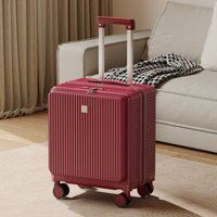 20 inch Carry-on Suitcase 1:9 Front Opening Travel Luggage with Cup Holder Zipper PC Large Deep Warehouse Suitcase