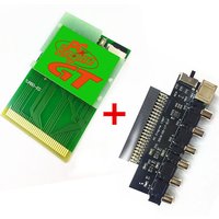 Green Gold Edition PCE pc engine console game card TURBO 900 IN 1 OR RGBS Card Video Booster RGBS Signal Output Audio Output