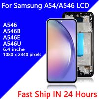 Super AMOLED For Samsung A54 5G LCD Display Touch Screen Digitizer Assembly For Samsung A54 A546B A546E A546U A5460 LCD Frame