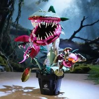 Venus Flytrap Building Blocks, Carnivorous Plant Model Kit with Movable Mouth & Tendrils, Creative Bonsai Bricks for Home Decor