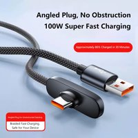 L-Shaped Right Angle USB C Charging Cable 90 Degree Fast Charge Data Cord for Samsung Xiaomi Daily Use Video Watching