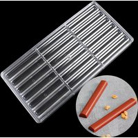 Chocolate Mold Polycarbonate Semi-cylindrical 18 Cavities Chocolate Bar Bonbons Candy Mould Confectionery Baking Pastry Tools