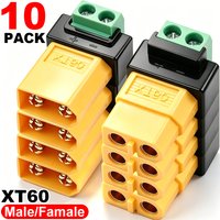 1/2/5/10PCS XT60 Connectors Screw Terminal Adapter XT60 Male/Female To 2PIN Solderless Power Plugs for Solar Panels Drone