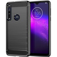 Shockproof Silicone Case For Moto One Macro G8 Play Soft Matte Phone Cover for motorola g8play Brushed Carbon Fiber Cases