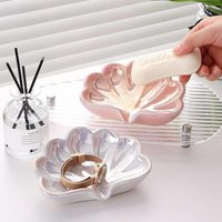 Creative Shell Soap Box Non Perforated Wall Mounted Drain Soap Box Dormitory Home Soap Storage Rack