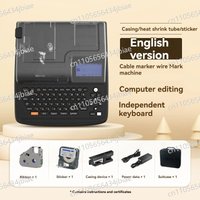 Handheld Numbering Machine Coder Electronic Wire Number P1010 English Version Pipeline Printer Wire Marking Sleeve