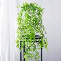 105cm Long Artificial Hanging Plants Fake Plant Vines Plastic Willow Leaves Wall Real Touch Tree Leafs for Home Garden Decor