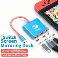 3-in-1 Type-C Docking Station for Nintendo Switch 2 NS2 4K HDMI 100W PD USB 3.0 Portable TV Adapter