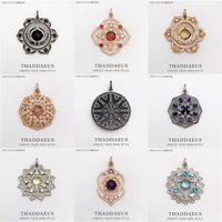 Pendant Splenic Root Heart Third-Eye Throat Chakra Lotus Karma Wheel,Brand New Vintage Jewelry Bijoux Gift For Woman Girls Men