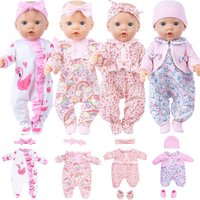 Cute Doll Unicorn Clothes For 18 Inch Doll Reborn Baby Doll Jumpsuits Outfit Kids Birthday OG Gift