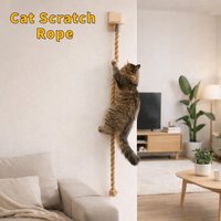Wear Resistant Cat Scratch Rope Screw Fixation Bite Resistant Sisal Rope Cat Climber Space Saving Cat Wall Rope Rack Interactive
