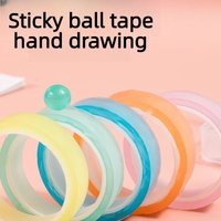 5-Pack Sticky Ball Tape, Glittery Ice-Clear Ultra-Stress-Relieving Water Ball Tape, Pull-Apart by Hand, Sticky Balls