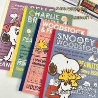 4pcs Kawaii Cartoon Snoopy Notebook Anime Woodstock Cute Charlie B5 Horizontal Line Books Student Stationery Kid Birthday Gift