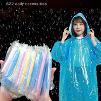 5pcs Compact Portable Emergency Raincoats Durable Outdoor Gear for Hiking Travel Camping Cycling - Waterproof Rainwear