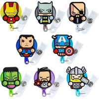 Funny Marvel ID Card Holder Scalable Toggle Clip Employee Card Nurse Chest Card Student Bus Card Holder