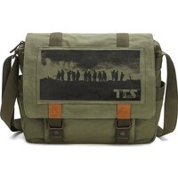 Men Large Green Canvas Shoulder Bag Vintage Cool Messenger Crossbody Satchel Bag Durable Design for Casual Travel School Hiking