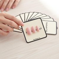 10Sheets Manicure Sample Display Cards Press-On Nail Packaging Cards Handmade False Nail Swatch Show Cards