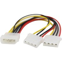 Power Splitter Cable Adaptor 4 Pin Molex Male Power To 2x IDE 4 Pin Female Y Splitter Extension Adapter Connector Cable 20cm