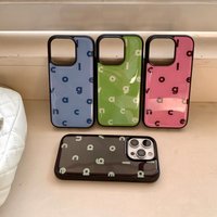 INS Pure Color Simplicity English Letters Drip Glue Phone Case For iPhone 17 Air 16 Pro Max 15 14 Plus 13 12 Pro 11 Back Cover