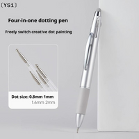 〔YS1〕4in1 Nail Dotting Pen Nail Art Dotting Tools In Ballpoint Pen Design Nail Art Tip Dot Paint Manicure Kit