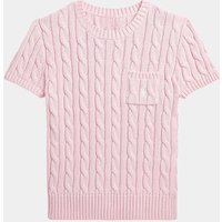 Sweet And Spicy Girl Pink Knitted Short Sleeve Slim Fit Women's Top 2025 Early Autumn New Style Casual Sweet Style Twist
