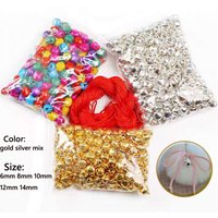25-200Pcs Jingle Bells Aluminum Loose Beads Small For Festival Party Decoration/Christmas Tree Decoration/DIY Crafts Accessories