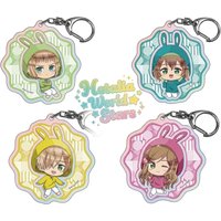 Anime Hetalia Switzerland Vash Zwingli Key Chain Cute Green Bunny Hood Acrylic Keyring Bag Charms Backpack Pendant Birthday East