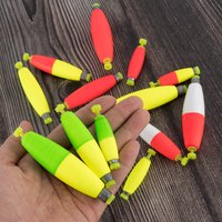 3pcs Weighted Fishing Foam Float Cigar Oval Shape Snap-on Buoy Bobber Fishing Float Strike Indicator for Bass Trout Surf Fishing