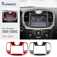 Real Soft Carbon Fiber Sticker For Chrysler 300 300C 2011 2012 2013 2014 LHD RHD Car Central Control Screen Panel Accessories
