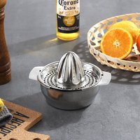 Stainless Steel Manual Juicer Press Type Fruit Squeezer Portable Hand Press Extractor for Lemon Orange and Citrus Fruits