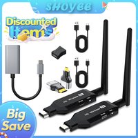 1080P Wireless Video HDMI Transmitter and Receiver, HDMI Extender Meeting Bluetooth Audio Transmitter for Laptop, TV, Projector