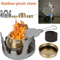 Mini Alcohol Stove Combustor Lightweight Brass Spirit Burner Detachable Portable Picnic Stove for Hiking Travel Camping Furnace