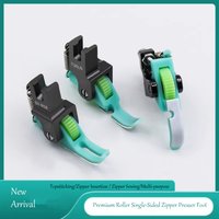 T36N T36LN N58 Roller Zipper Presser Foot Teflon Base Smooth Feeding Left/Right Single Edge Narrow Presser Foot for Industrial L