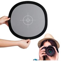 Grey Card White Balance Card for Photography 18% Exposure Reflector Foldable Focus Board Double Sided with Carry Pouch 30X30CM