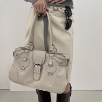 Y2K Fashion Large Capacity American Retro Versatile Motorcycle Style Single Shoulder Bag 2026 New Underarm Handbag Handbag
