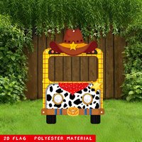 2D Flat Banner 1pc Western Cowboy Carport Banner 150Cm/100Cm Polyester Fabric Photo Frame Festival Party Photography Props