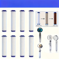 10/20/30 Pack White Handheld Shower Head Filter Replacement Elements - Sediment & Microorganism Removal, 5 Stages Filtration