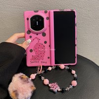 Case For Honor Magic V5 V3 XS3 Polka Dot Cat Creative Axis Hinge Pendant Shockproof Hard Mobile Phone Case Cover