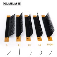 GLAMLASH L/L+/LC/LD/LU(M)/N Curl 16 Reihen Falsche Wimpernverlängerungen Nerz Schwarz Material 7-15 mm Gemischte Tablett L Curl Make-up-Wimpern