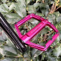 SHANMASHI Mountain Bicycle Pedals 2024New CNC Aluminum Alloy Light Weight Bearing Mtb Bike Cleats Pedal Polishing Treatment