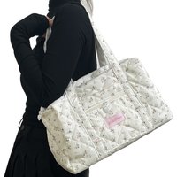 Korean Style Stroller Organizer Bags Flower Large Capacity Floral Mummy Bag Multi-pocket Portable Single Shoulder Bag