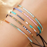 FTCY Colorful Seed Bead Stackable Strand Friendship Bracelet For Women Boho Bracelet Summer Beach Vacation Jewelry Gift