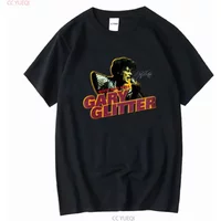 Rare Gary Glitter Rock Roll Signature Blue T Shirt S to 5XL Fans BE378 vintage Washed Soft streetwear Versatile Stretched